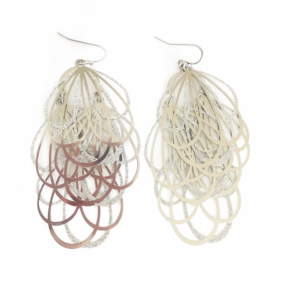 Shimmer Cascade Teardrop Earrings